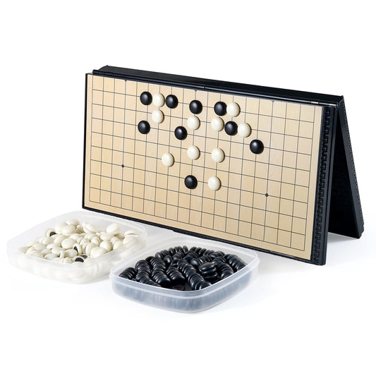 囲碁 マグネット 囲碁セット 28.3×28.3cm ポータブル 囲碁盤 19路
