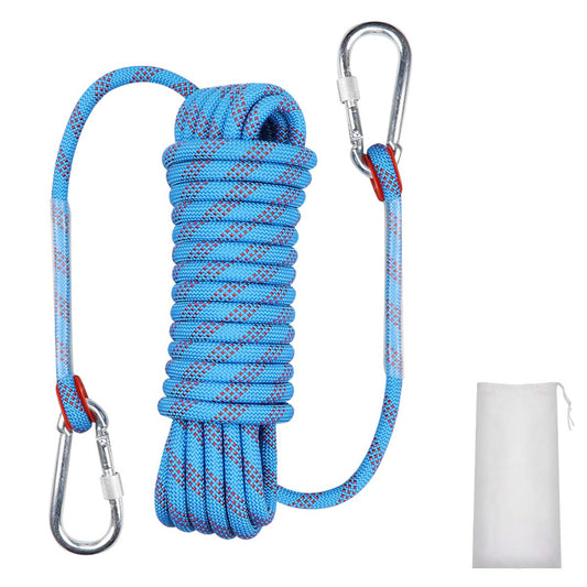 多用途ロープ 多機能ロープ 多目的ロープ 園芸ロープ 洗濯ロープ ザイルロープ 10mm  耐荷重1200kg 10M/20M/  収納袋付き(ブルー20M)